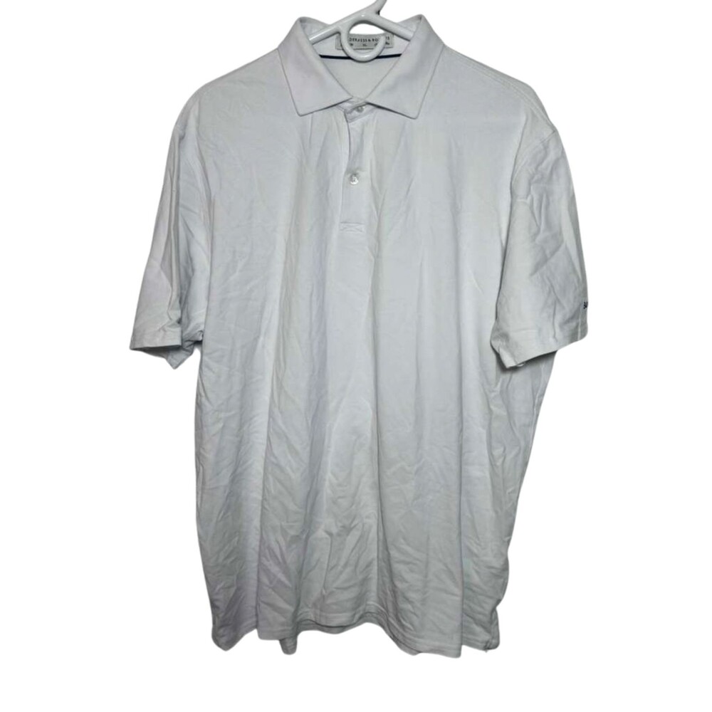 Holderness & Bourne Polo Shirt Men's XL White Tailored Fit Bank on It USA